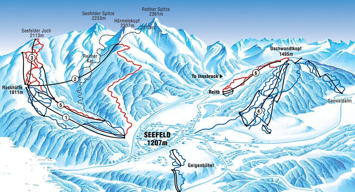 نقشہ کے seefeld آسٹریا