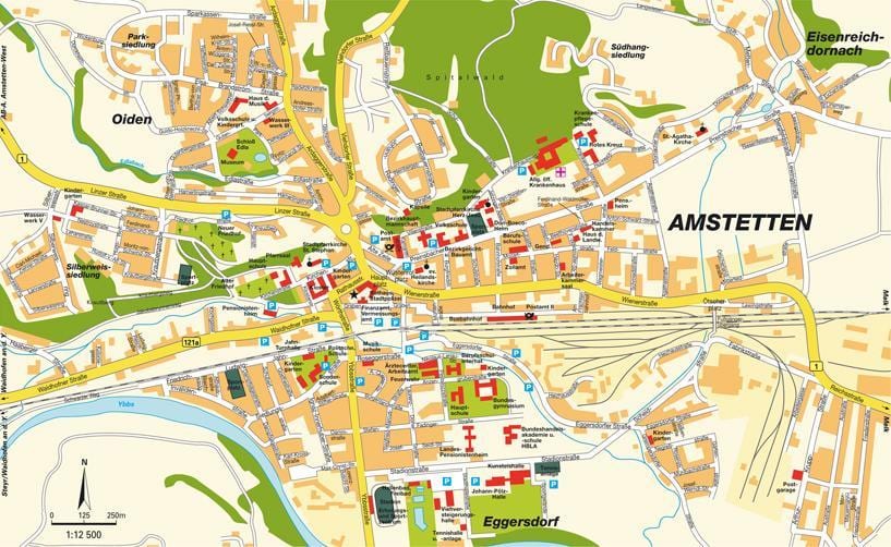 نقشہ کے amstetten آسٹریا