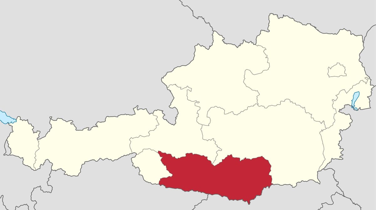 نقشہ کے carinthia آسٹریا 