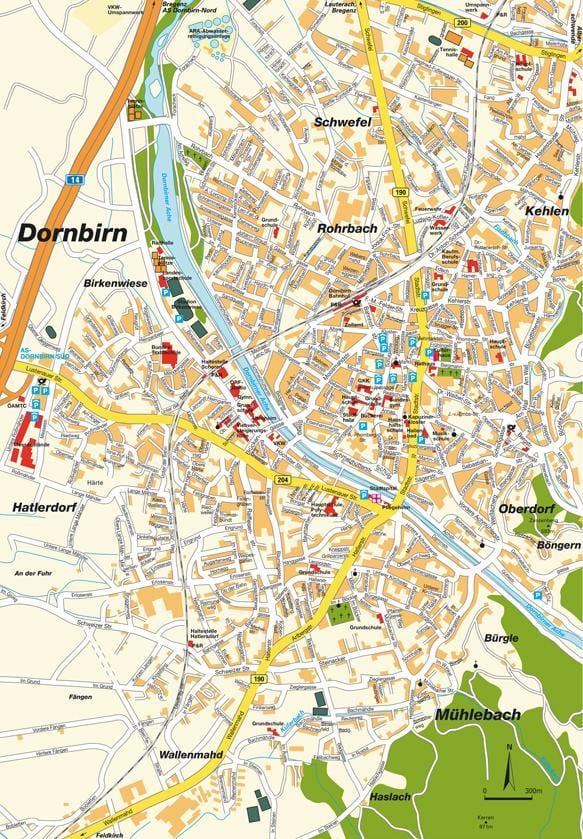 نقشہ کے dornbirn آسٹریا