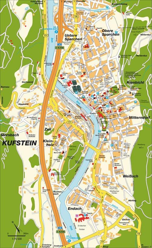 نقشہ کے kufstein آسٹریا