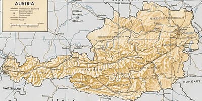 آسٹریا جغرافیائی نقشہ
