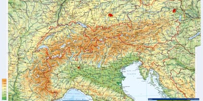 نقشہ آسٹریا کے topographic
