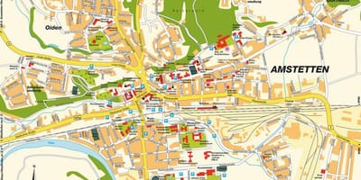 نقشہ کے amstetten آسٹریا