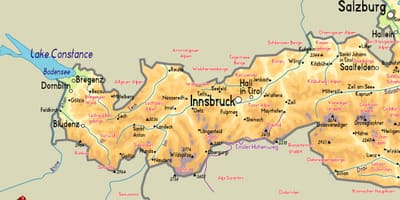 نقشہ کے mayrhofen آسٹریا