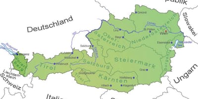 نقشہ کے vorarlberg آسٹریا